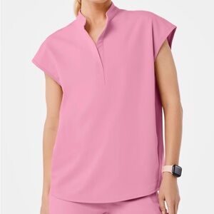 FIGS Chalk Pink Rafaela Top